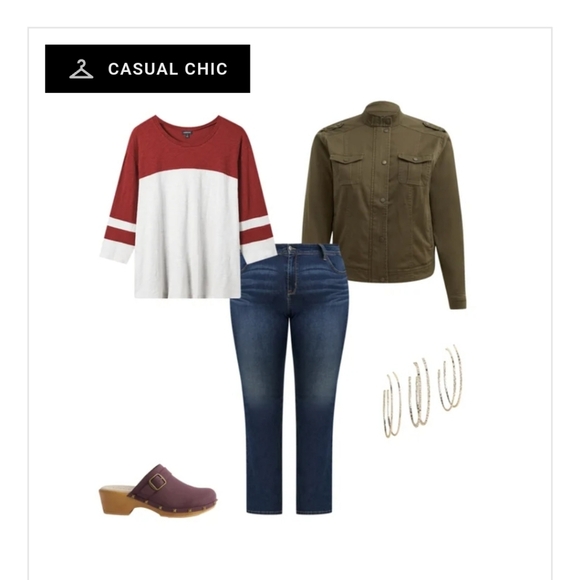 NEW! Torrid COTTON JERSEY LACE BACK COLORBLOCK VARSITY STRIPE TEE size 2x - Picture 7 of 10